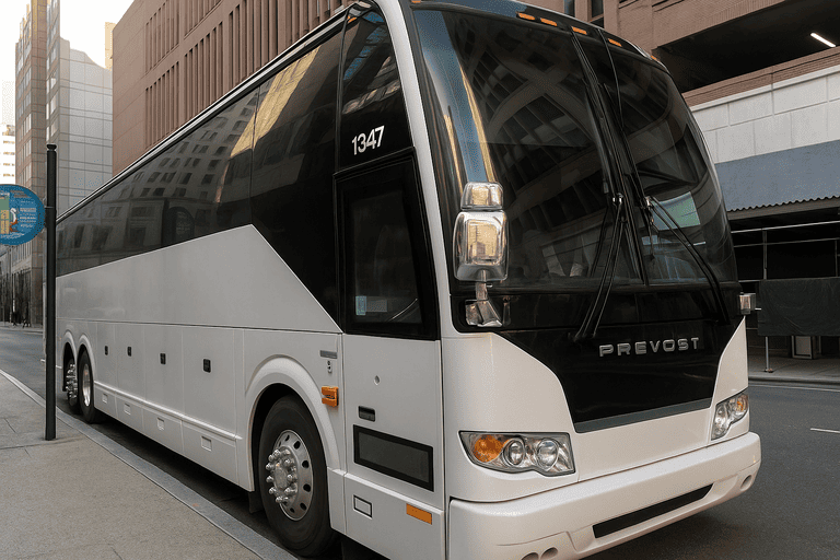 a Greensboro Minibus Company coach bus