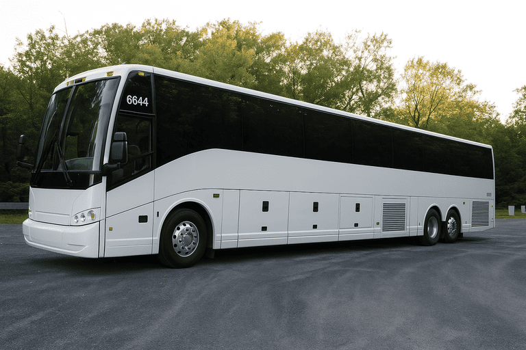 exterior of Greensboro Minibus Company coach bus