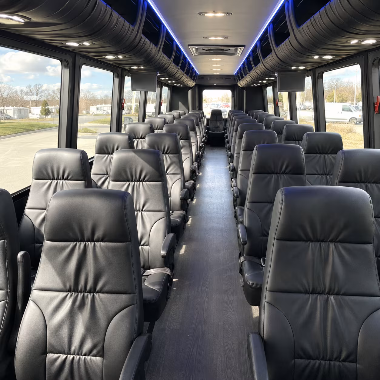 greensboro 28 passenger minibus inside