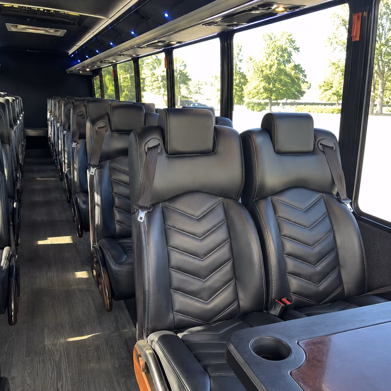 greensboro 28 passenger minibus interior