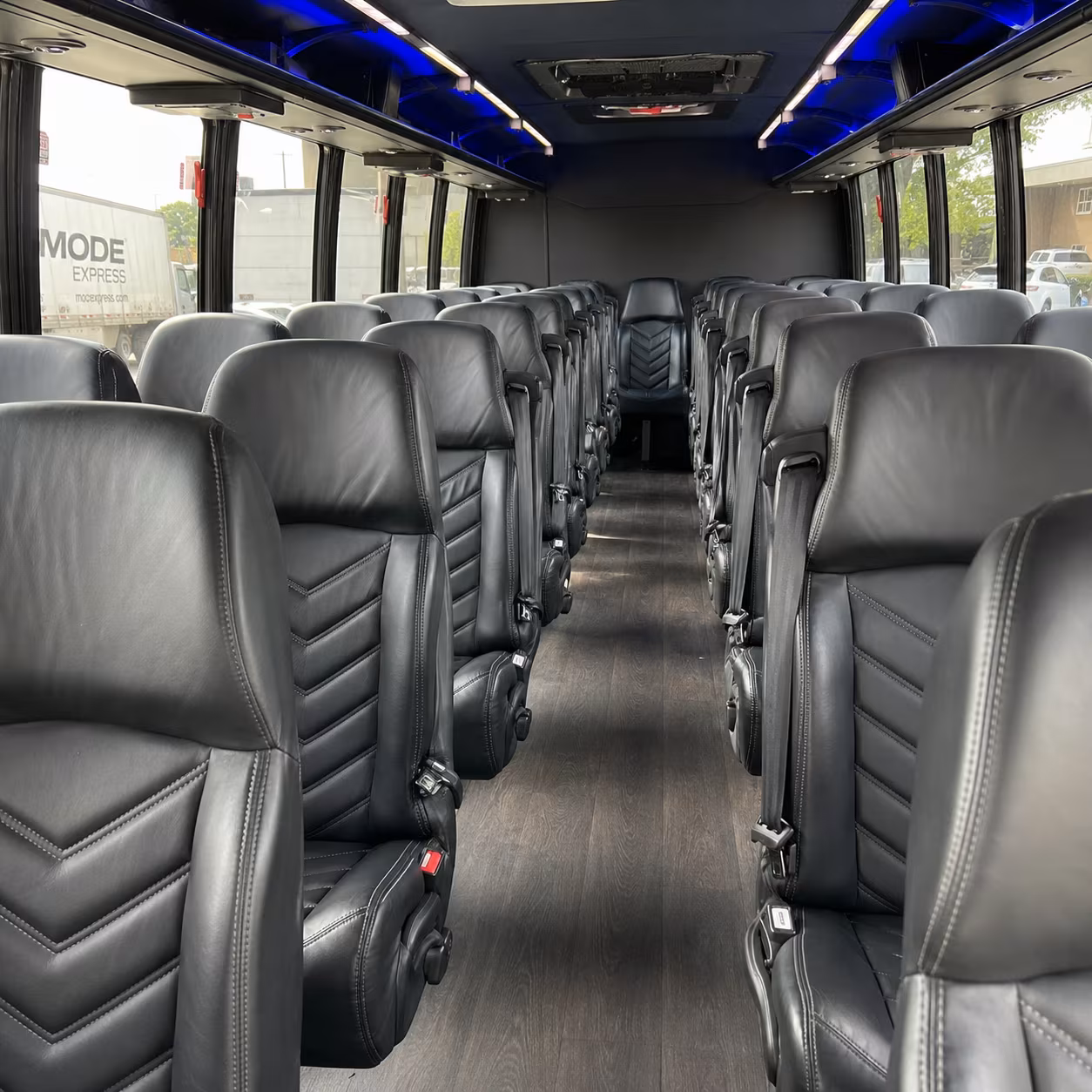 greensboro 30 passenger minibus interior