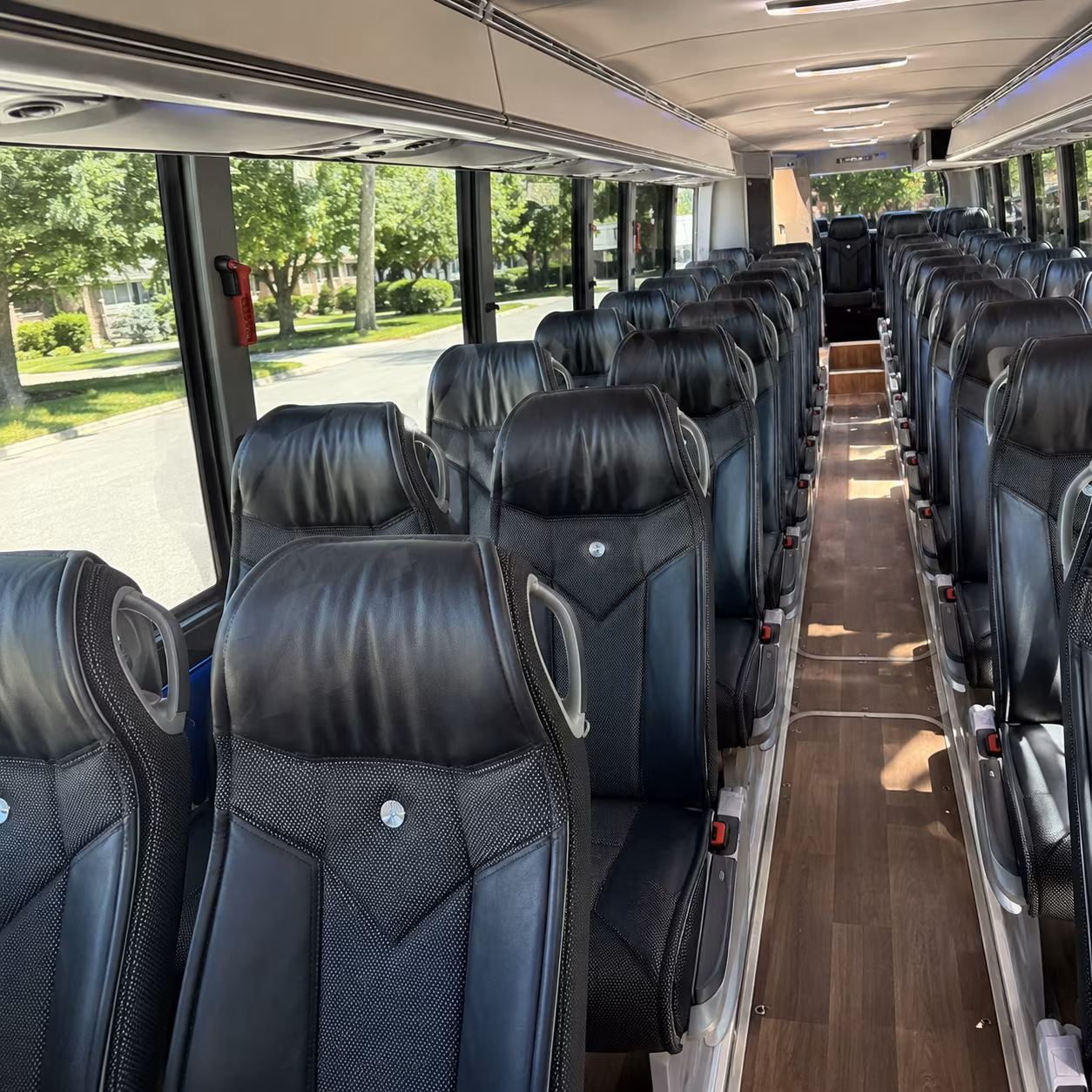 greensboro 40 passenger charter bus inside