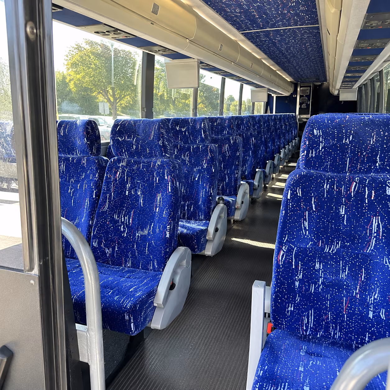 greensboro 50 passenger charter bus inside