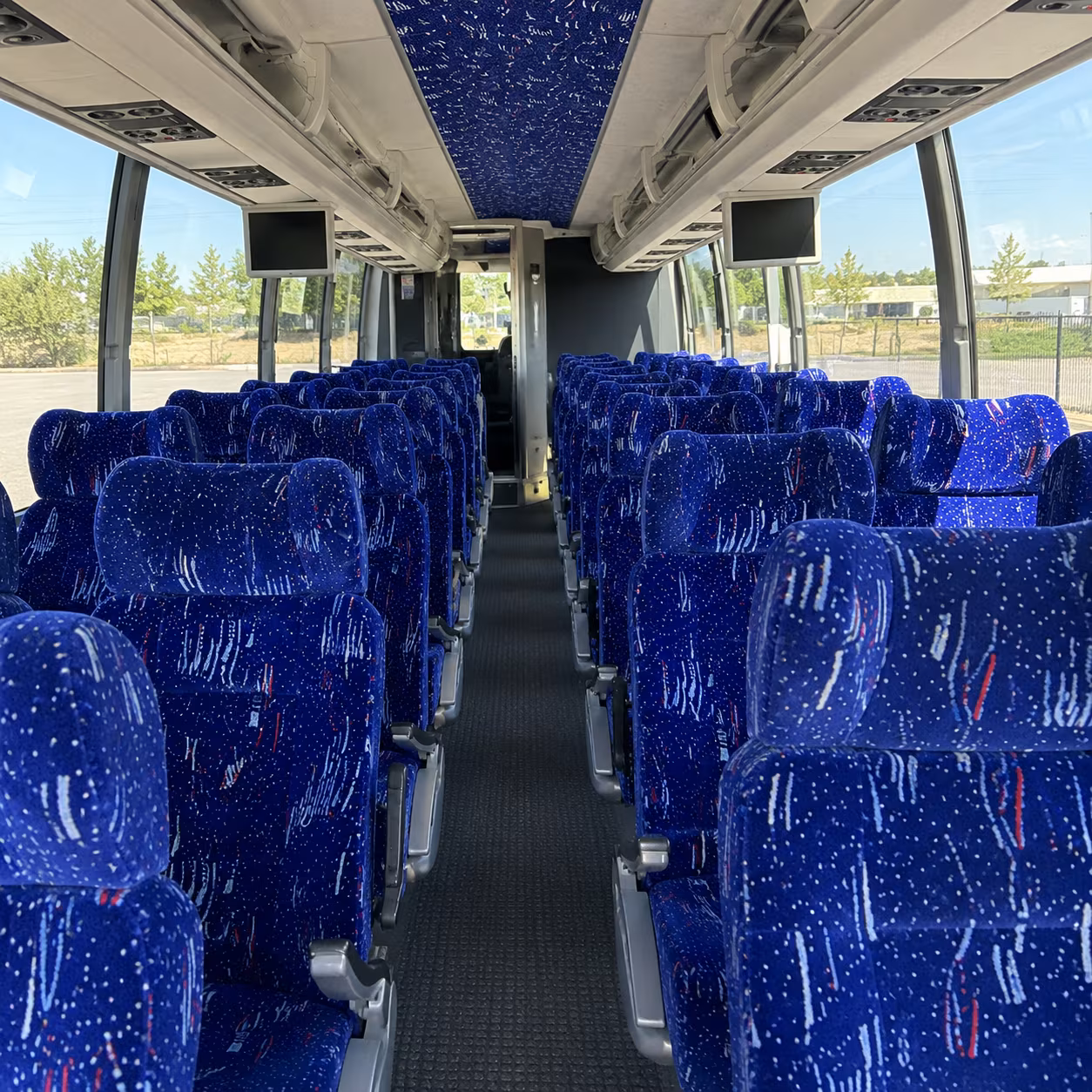 greensboro 54 passenger charter bus interior