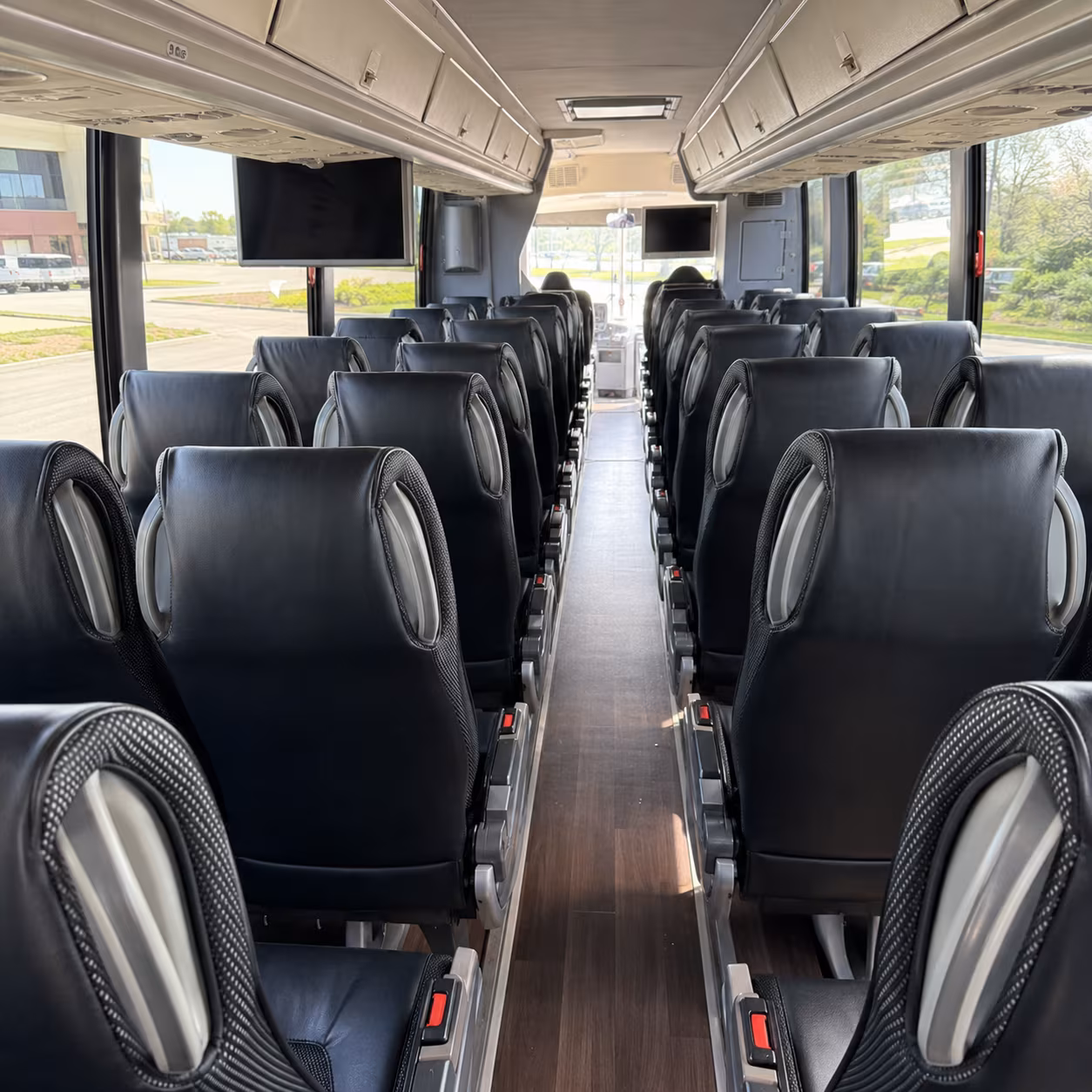 greensboro 56 passenger charter bus inside