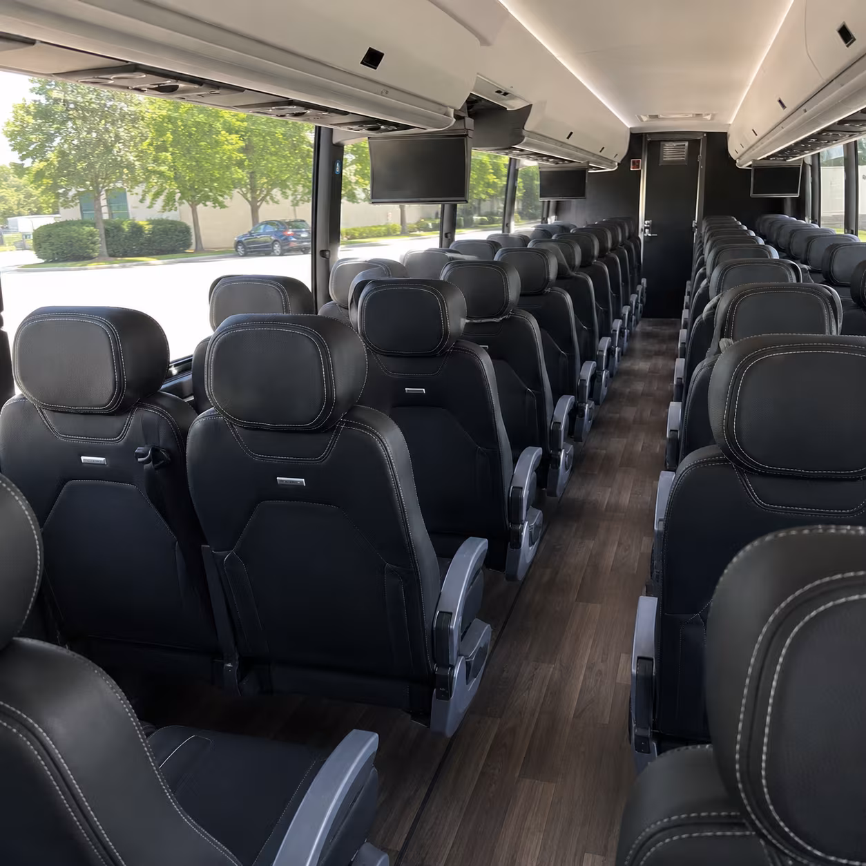 greensboro 56 passenger charter bus interior