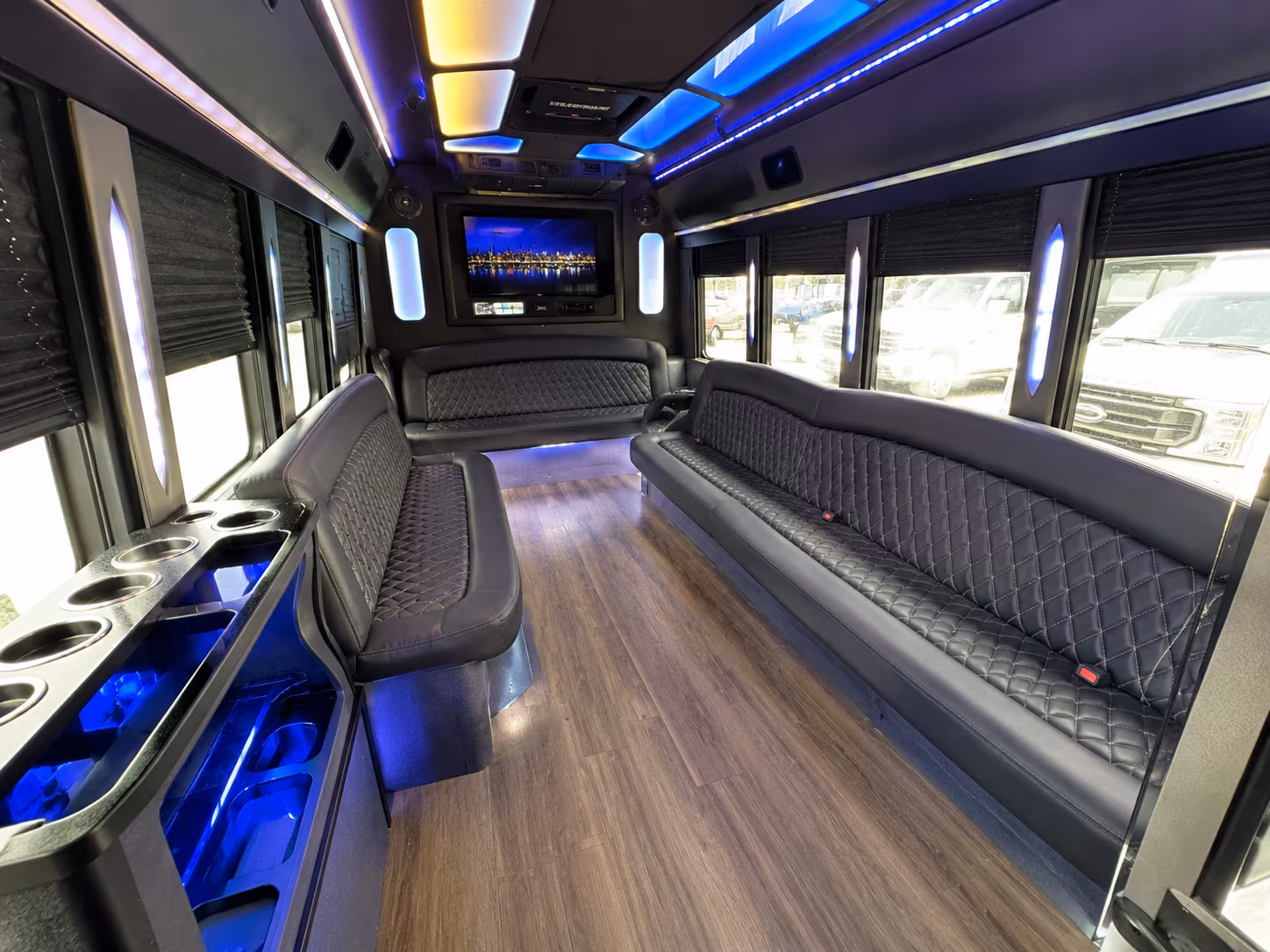 wedding day buses for venues along the north carolina countryside